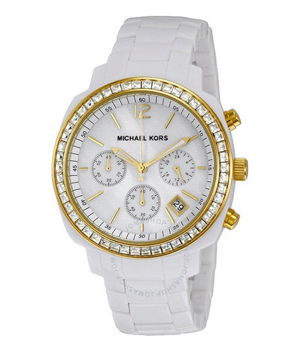 Reloj Pulsera Michael Kors Mk5187 White Acrylic Chronograph