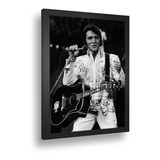 Quadro Emoldurado Poste Elvis Presley Rock Classico Retro A3