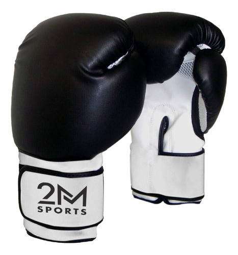 Guantes De Boxeo Para Kickboxing Guante Negro 16oz 2m Sports