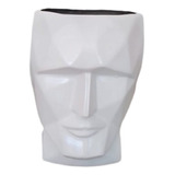 Maceta Rostro Cara Fibra De Vidrio Grande Minimalista 35x25 