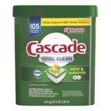 Cascade Total Clean ,lavavajillas Detergente, Fresh 105ct
