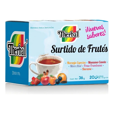 Frutés Therbal 20 Sobres | MercadoLibre