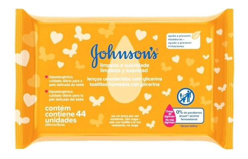 Johnson's Baby Toallitas Humedas Limpieza Y Suavidad 44u