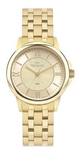 Relogio Technos Feminino Dourado Pequeno Romano 2035mvy/1x