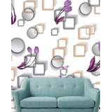 Papel Mural Pvc Autoadhesivo Diseño Flor Morado