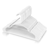 Perchas De Plastico Blanco  Paquete De 50  Durable Y Delgad