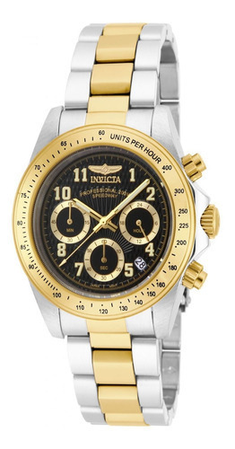 Reloj Invicta 17027 Speedway Cuarzo Hombre Color De La Correa Acero Inoxidable, Oro