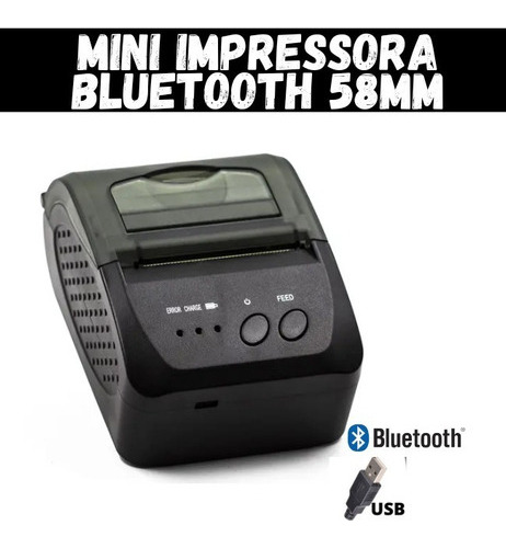 Mini Impressora Térmica 58mm P/ Celular Pc Ou Notebook