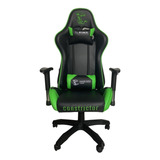 Silla De Escritorio Constrictor Monensis Sic-2001 Gamer Ergonómica  Negra Y Verde Con Tapizado De Cuero Sintético