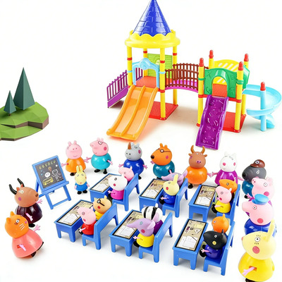 25pcs Pequeña Cerdita Pepa Juguete El Parque Munecas Aula | Meses sin interés