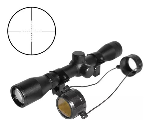 Luneta Mira Telescópica 4x32 Trilho 22mm Rifle Scope