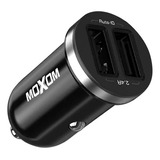 Cargador Auto Telefóno Carga Rápida Dual Usb Moxom Mx-vc10