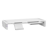 Soporte Para Monitor, Estante Elevador Interfaz Usb Blanca