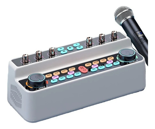 Consola Mixer Mezclador 2 Microfonos Profesional Karaoke