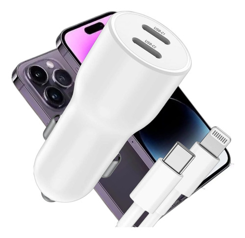 Cargador De Auto Para iPhone 14 Pro Max De 35 W Envio Gratis