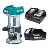 Tupia Sem Fio Drt50z 18v Makita Brushless + Bat 3ah + Carreg