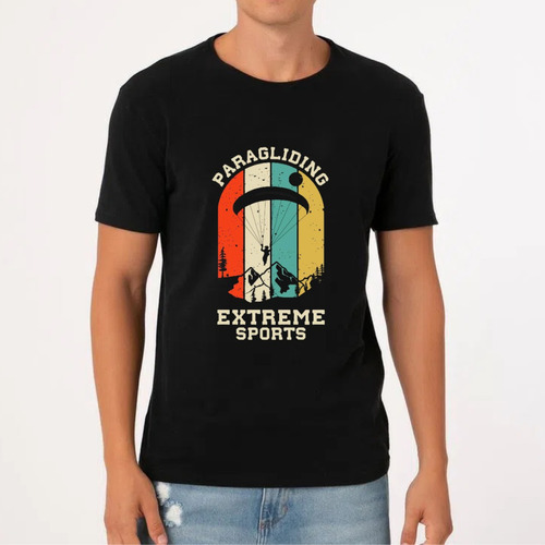 Camiseta De Parapente - Preta