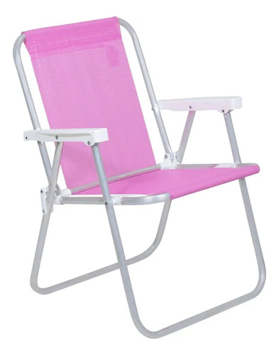 Cadeira De Praia Alta Rosa Verao