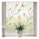 Papel Adhesivo Ventana Baño Pajaros 2 Mt X 89 Cm