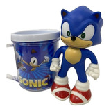 Boneco Sonic 16cm Sega Coleção + Caneca Personalizada 350m