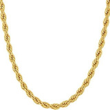 Lifetime Jewelry Cadena De Cuerda De 5mm, Oro De 24k Con Inc