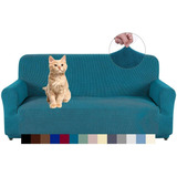 Funda Elastica Para Sofa De 2 Puestos Color Turquesa