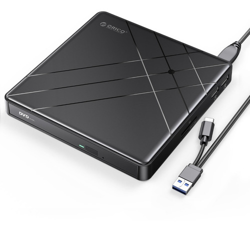 Lector Y Quemador De Cd/dvd Externo Con 2 Usb 3.0+tf+sd