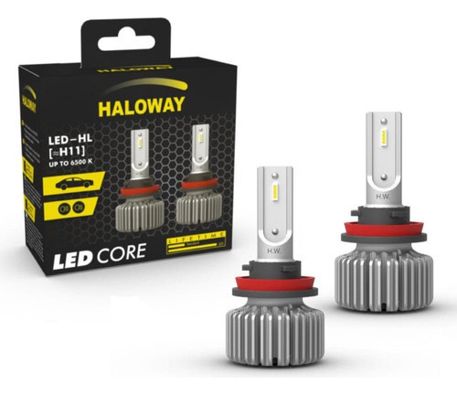 Led Lâmpada Carro Original Haloway H4 H7 H8 H11 H16 6500k