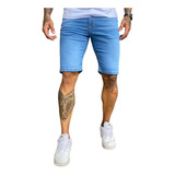 Bermuda Masculina Sarja Jeans Coloridas Brim Slim Oferta