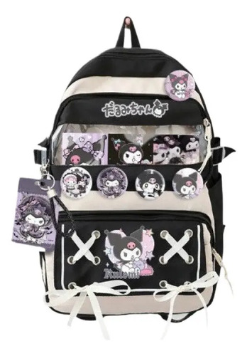 1peças De Mochilas De Anime Kuromi, Bolsa De Ombro, Estojo