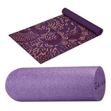 Kit Gaiam Yoga Mat 4mm Tapete Rodillo Espuma Masaje