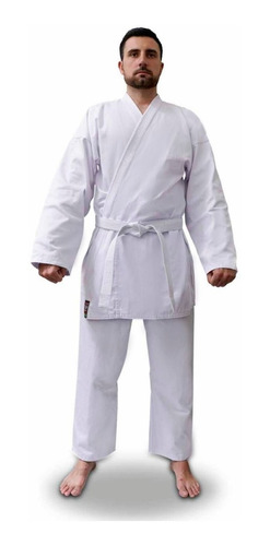 Kimono Karate Start Brim Adulto Shiroi + Faixa Branca