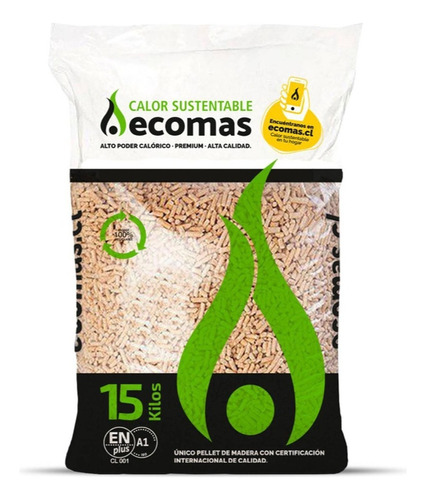 Pellet De Madera 15kg/ Calidad Garantizada, Premium