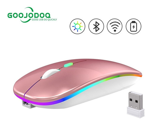 Goojodoq Ratón Inalámbrico Bluetooth Silencioso Recargable