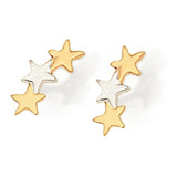 Aros Estrellas Hipoalérgicos Oro Laminado 18k Calidad Cracco