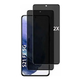 2x Pelicula Vidro 3d Privacidade Para Galaxy S21 Fe 5g 6.4