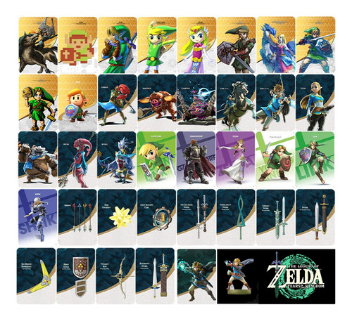 37 Tarjetas Amiibo Coleccionables De Zelda, Cartas Zelda Nfc
