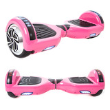 Hoverboard Rosa Elétrico Led Bluetooth Scooter 2 Rodas Bolsa