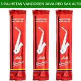 Kit Com 3 Palhetas Vandoren Java Red - Sax Alto Nº 2,0