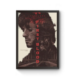 Quadro Arte Rambo Fisrt Blood Poster Moldurado