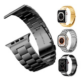 Correa Para Apple Watch Eslabones Acero Todas Las Series