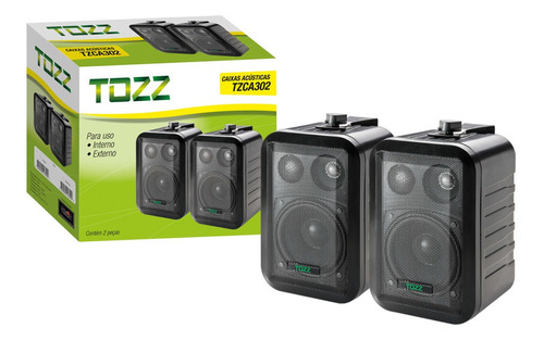 Caixa De Som Ambiente Acústica Tozz 75w Kit C/7 Pares