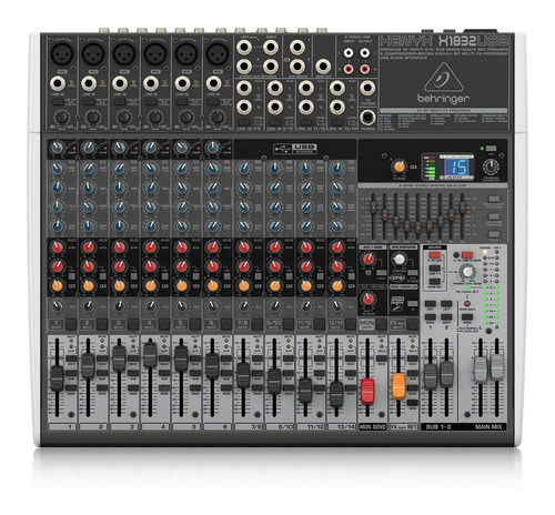 Mesa 6 Entradas Xlr, 4 Estéreo, Fx E Usb Behringer X1832usb