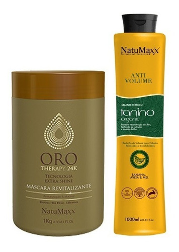 Selagem Natumaxx Tanino Organic 1lt + Oro Therapy 1 Kilo
