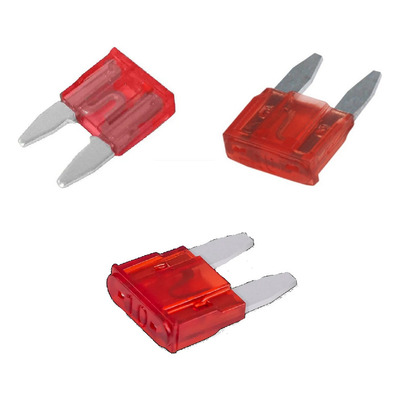Fusível Mini Automotivo Engate Tipo Lamina 10a Vermelh0 50pç