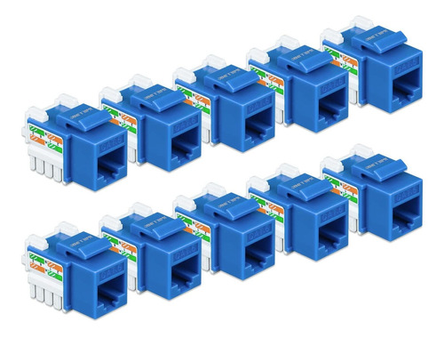 Iwillink 10 Paquetes Cat6 Keystone Jack Rj45 Keystone J...