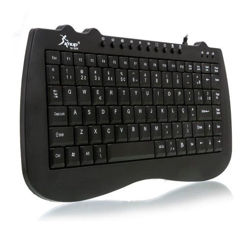 Mini Teclado Multimídia Kp-2008 Knup Cor De Teclado Preto