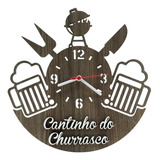 Relógio Decorativo Área De Churrasco Em Mdf 3d P/presente