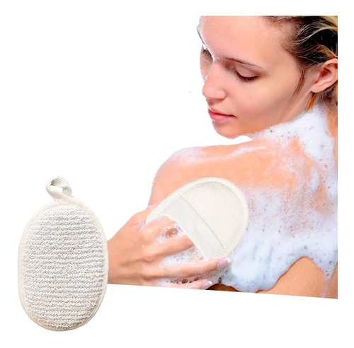 X1 Unidad Manopla Exfoliante Lino Cuerpo Baño Ducha Spa