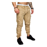 Pantalón Bolsas Cargo Jogger Moda Casual Hombre Yong